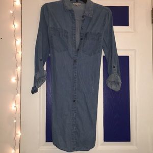 Button up jean dress